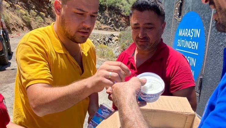 Yangın söndürme ekiplerine dondurma ikram edildi