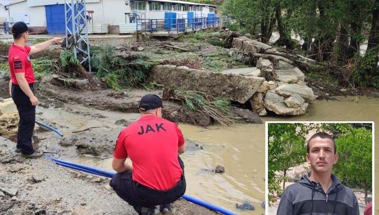 Selde kaybolan Recep Bakırcı babasını hacca yolcu etmek için köye gelmiş