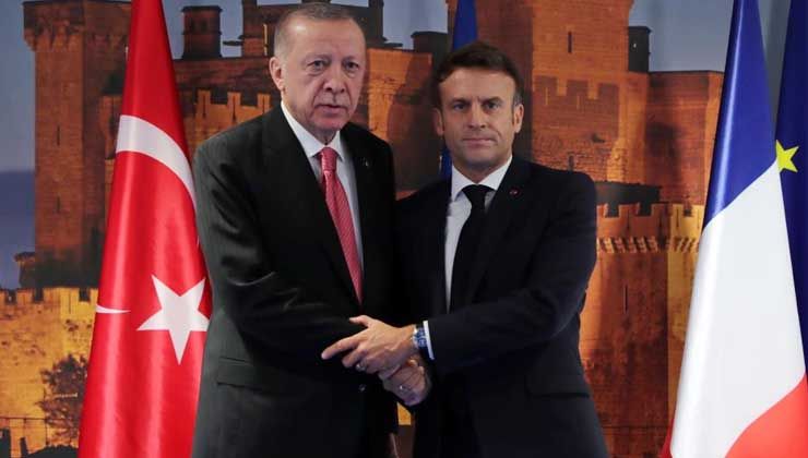 Cumhurbaşkanı Erdoğan, Macron ile görüştü