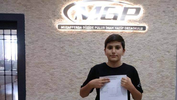 İstanbul’da Emirhan Aksoy LGS’de 500 tam puan aldı