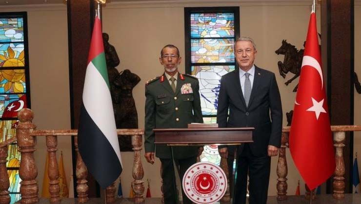 Milli Savunma Bakanı Akar, BAE Genelkurmay Başkanı Rumaithi’yi kabul etti