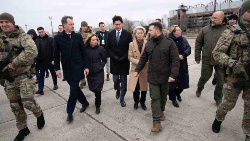 Rusya-Ukrayna Savaşının ikinci yıl dönümünde Batılı liderler Ukrayna’da