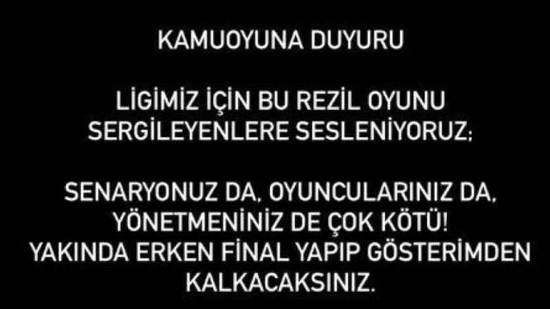 Fatih Karagümrük: "Yakında erken final yapıp gösterimden kalkacaksınız"