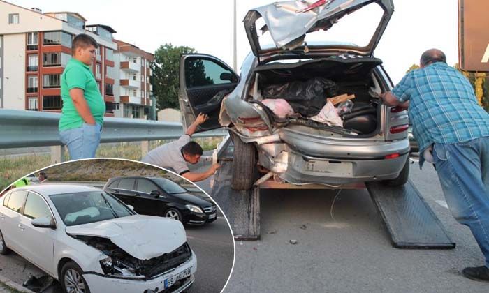 Bayburt’ta iki otomobil çarpıştı: 5 yaralı