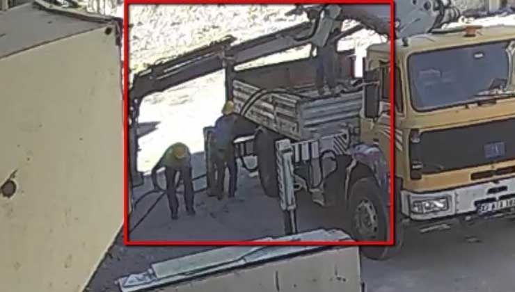 Gaziantep’te gündüz vakti hırsızlık: Kabloları vinçle sökerek çaldılar