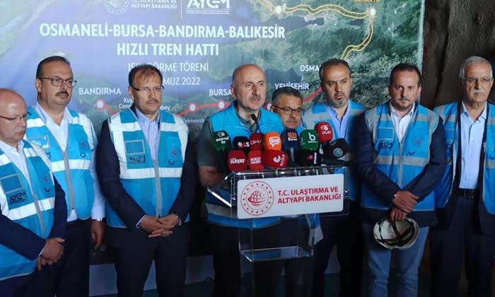 Ankara-Bursa ve Bursa-İstanbul arası 2 saat 15 dakika olacak