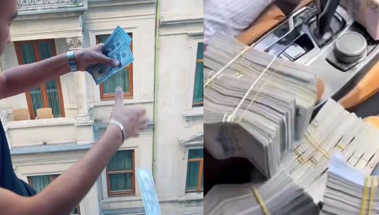 Otel penceresinden yola dolar saçan şahıs yakalandı
