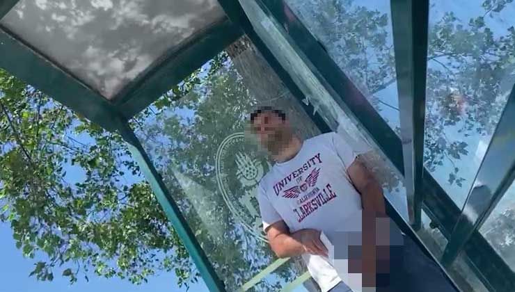 FETÖ’den ihraç edilen polis, otobüs durağında bekleyen kadına dehşeti yaşattı