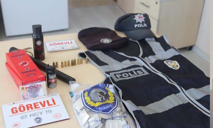 Sahte polis, gerçek polise yakalandı