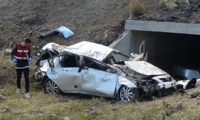 Yozgat’ta araç menfeze düştü: 1 ölü, 2 yaralı