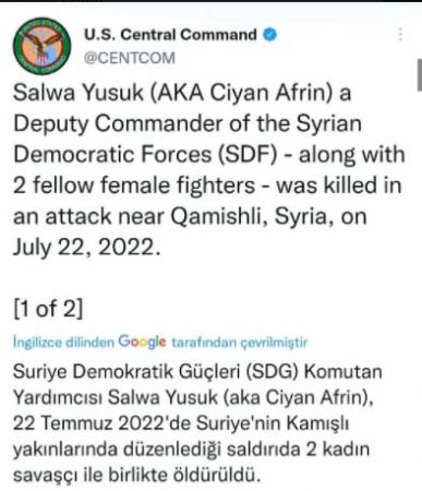 Kamışlı’da öldürülen terörist Ciyan Afrin (Salva Yusuf) kimdir?