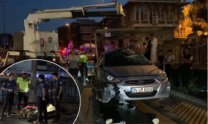 Fatih’te otomobille motosiklet çarpıştı: 1 ölü, 1 yaralı
