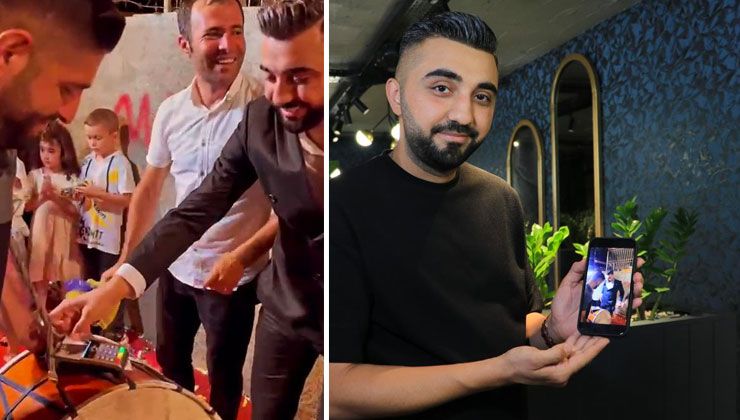 Nişanda cebinde para kalmadığını söyledi, davulcu pos cihazı getirip bahşiş aldı