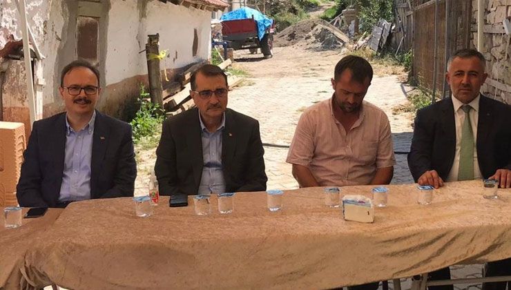Bakan Dönmez, selden etkilenen çiftçi ve köylülere müjdeyi verdi
