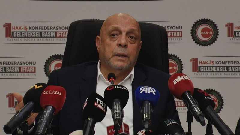 HAK-İŞ Genel Başkanı Arslan: “Enflasyondaki yükseliş devam ederse asgari ücret tartışmaları hızlanacak" HAK-İŞ Genel Başkanı Arslan: “Enflasyondaki yükseliş devam ederse asgari ücret tartışmaları hızlanacak"