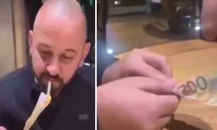 200 euro ile sigarasını yaktı, tüm şehirden tepki aldı