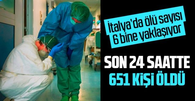 İtalya’da son 24 saatte 651 kişi hayatını kaybetti