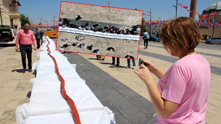 Sivas’ta 58 metre uzunluğundaki sucuk ancak havadan görüntülenebildi