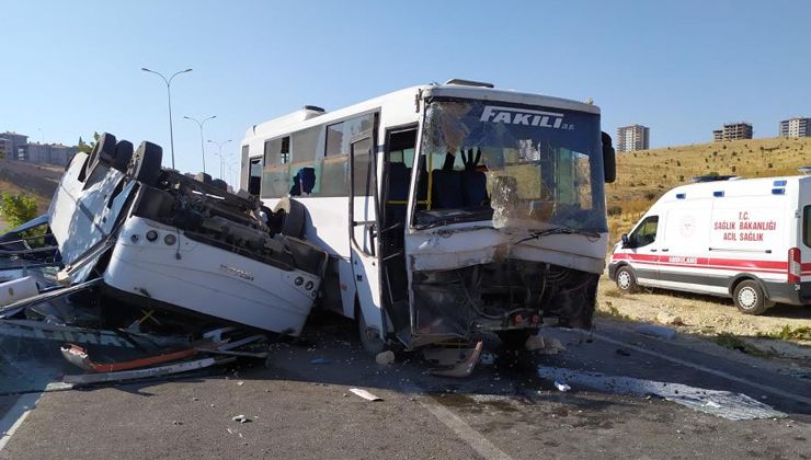 Gaziantep’te işçi servisleri kaza yaptı: Çok sayıda yaralı var