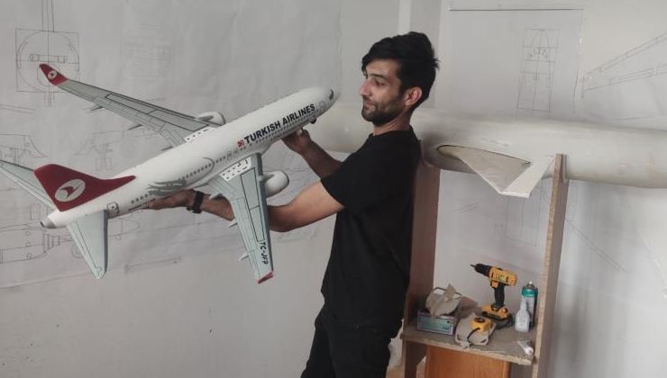Evinde uçak yapıyor, Almanya’dan bile sipariş aldı