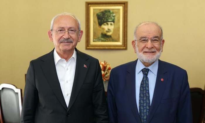 Kılıçdaroğlu, Saadet Partisi Genel Başkanı Karamollaoğlu ile görüştü