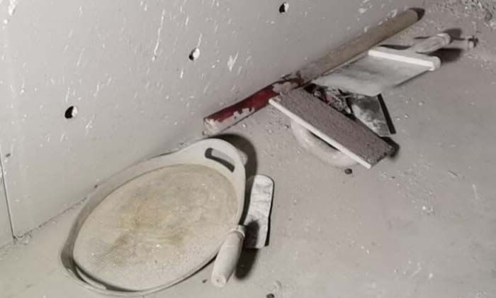 İnşaatta mala, sopa ve bıçaklı kavga