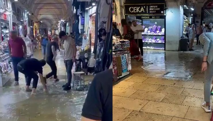 Tarihi Kapalı Çarşı’yı su bastı