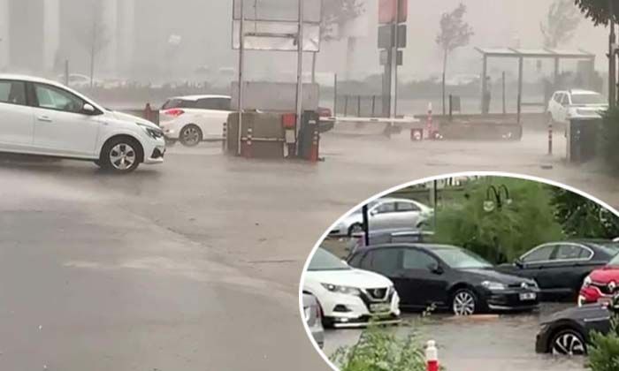 Ankara’da sağanak ve fırtına hayatı olumsuz etkiledi