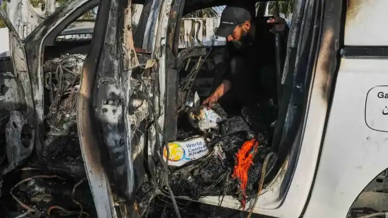 İsrail, Gazze’de insani yardım çalışanlarını vurdu: 7 ölü