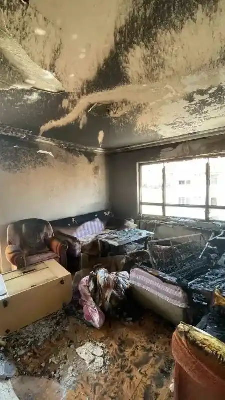 Hakkında tahliye kararı verilen kiracı oturduğu evi yaktı