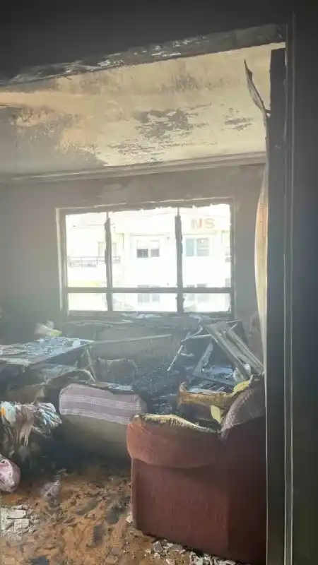 Hakkında tahliye kararı verilen kiracı oturduğu evi yaktı