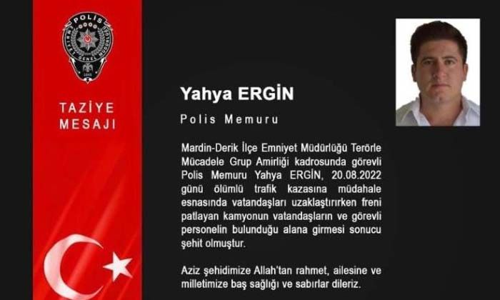 Mardin’de şehit olan polis memuru Yahya Ergin kimdir nerelidir? Mardin’de şehit olan polis memuru Yahya Ergin kimdir nerelidir?