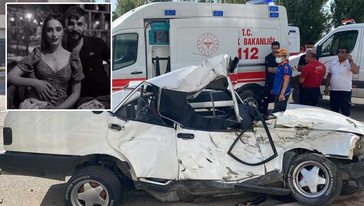 2 haftalık nişanlı çift kazada feci şekilde can verdi
