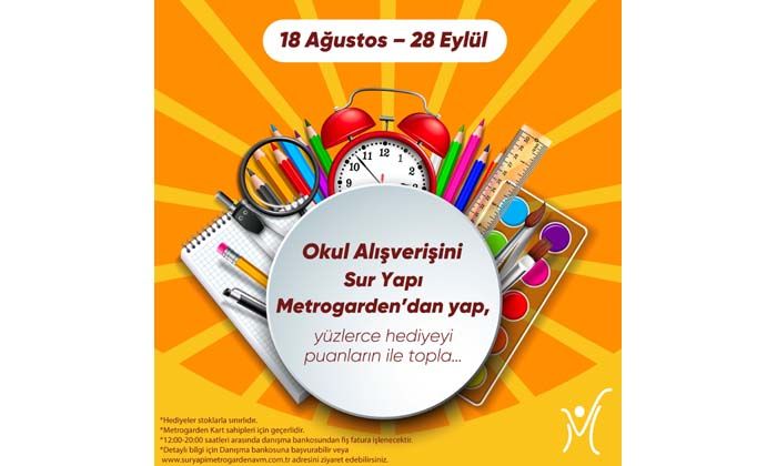 Metrogarden AVM’de okula dönüş kampanyası başladı