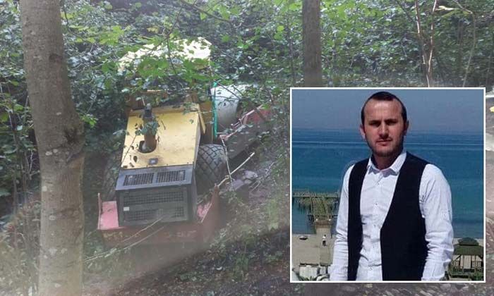 Ordu’da iş makinesi şarampole devrildi Özgür Akkaya hayatını kaybetti