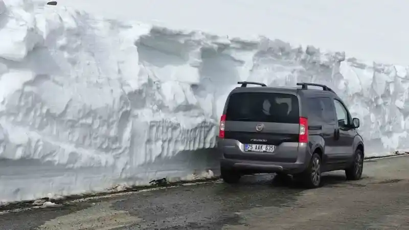 Ardahan’da kar, insan boyunu aştı
