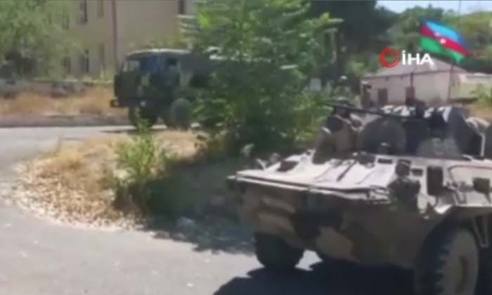 Laçın şehrine Azerbaycan bayrağı dikildi