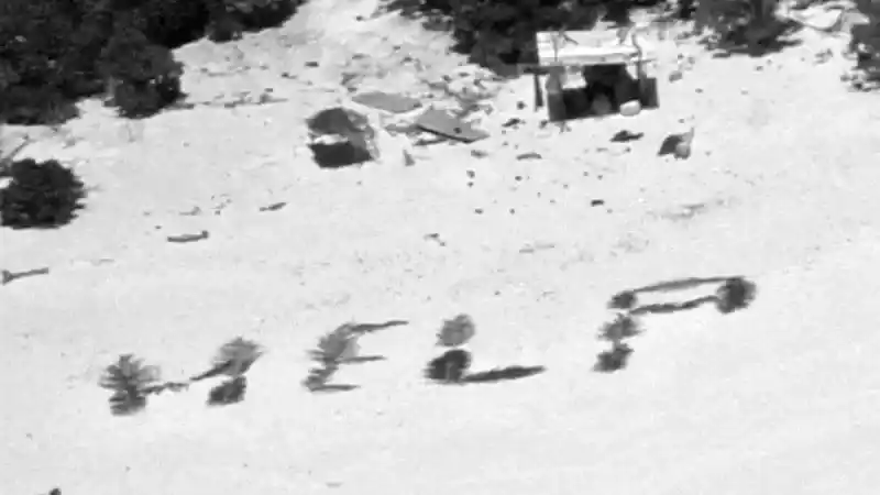 Kumsala “yardım” yazarak kurtuldular