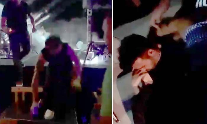 Sahneden düşen Emre Kaya hastanelik oldu