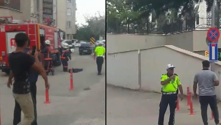 Alev alan tüpün üzerine atladı, söndüremeyince 5 katlı binadan boşluğa bıraktı