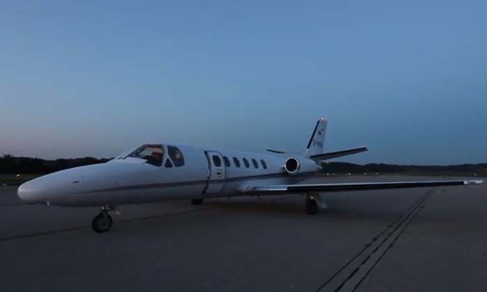 Letonya açıklarında özel jet düştü