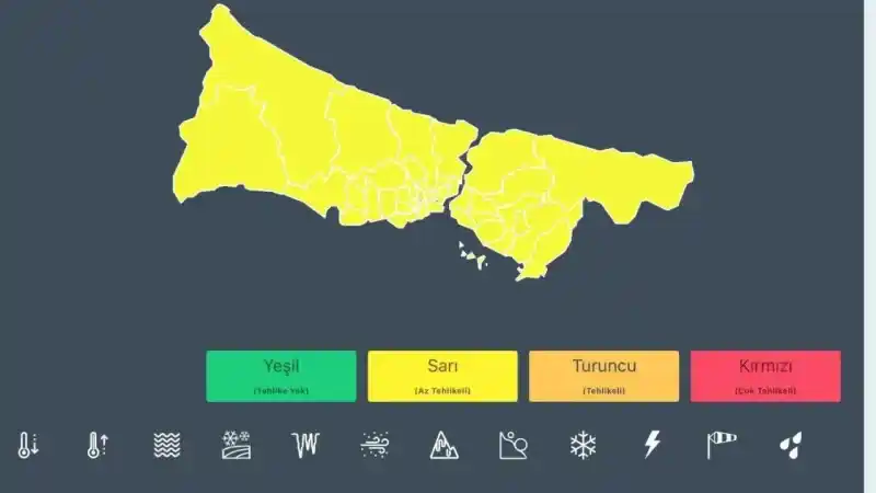 İstanbul Valiliğinden kuvvetli yağış uyarısı