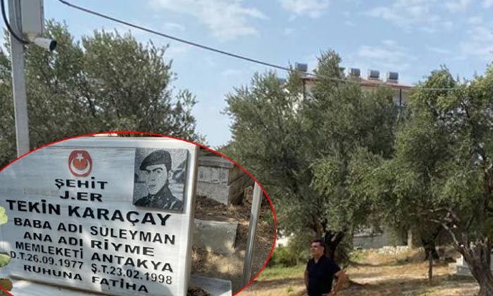 Zarar verilen şehit mezarına kamera yerleştirildi