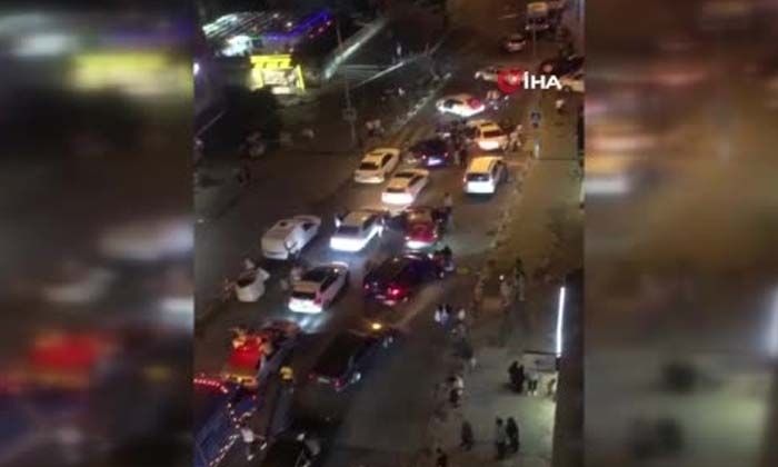 Arnavutköy’de asker eğlencesi için konvoy yapıp yolu kapattılar