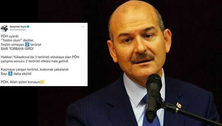 Bakan Soylu: “Teslim olmayan 2 terörist sarı torbaya girdi”