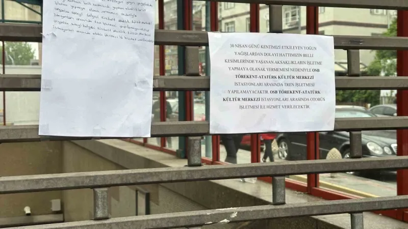Ankara’da sağanak nedeniyle bazı metro istasyonları hizmet dışı kaldı Ankara’da sağanak nedeniyle bazı metro istasyonları hizmet dışı kaldı