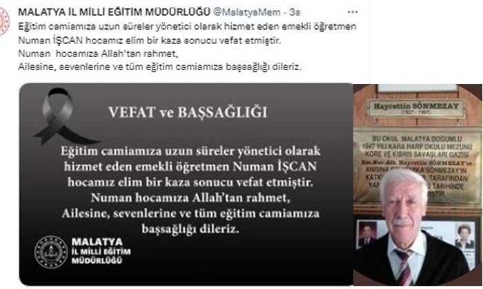 Malatya’da ağaçtan düşen Numan İşcan hayatını kaybetti