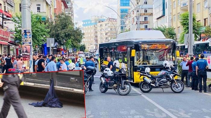 Otobüsten inerken kapısına kıyafeti sıkışan kadın feci şekilde can verdi