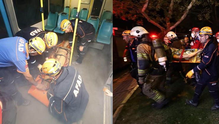 Metroda nefes kesen tatbikat