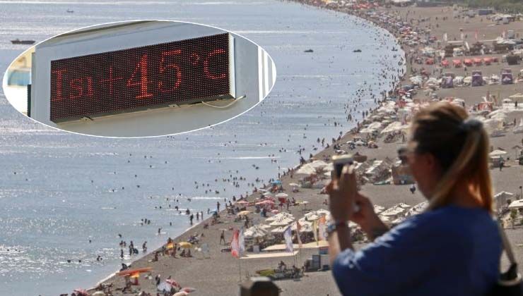 Antalya’da Afrika sıcakları: Termometreler 45 dereceyi gördü